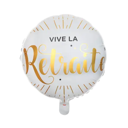 Ballon Aluminium Vive la Retraite