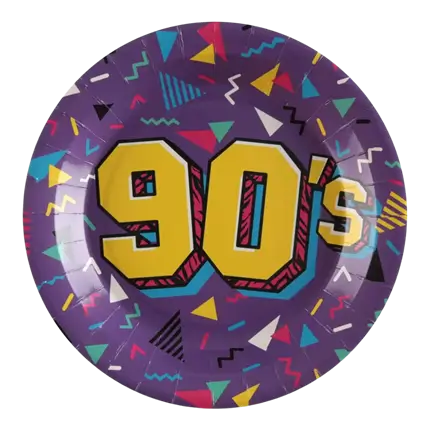 Assiette 90's - Lot de 10