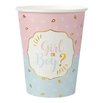 Gobelet Gender Reveal Girl or Boy ? 27cl - Lot de 10