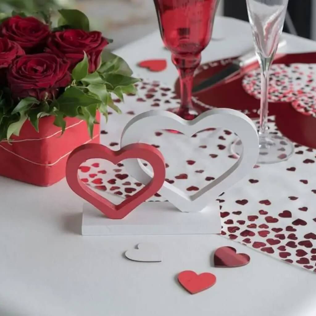 Centre de Table Coeurs Saint Valentin