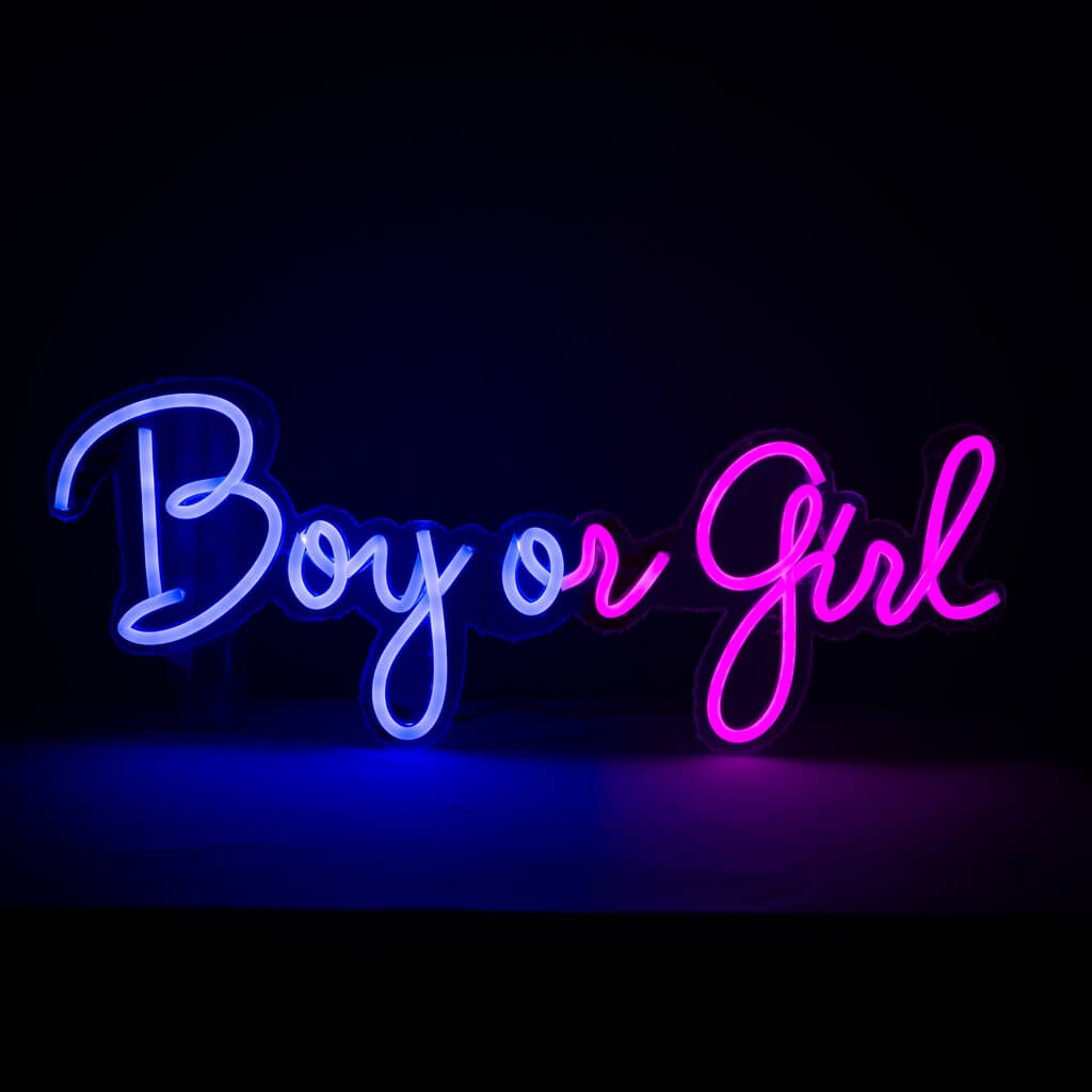 Lumière Néon Gender Reveal Boy or Girl