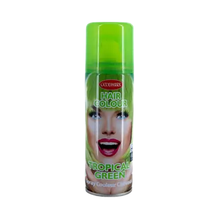 Bombe Spray cheveux, vert fluo, 125 ml 