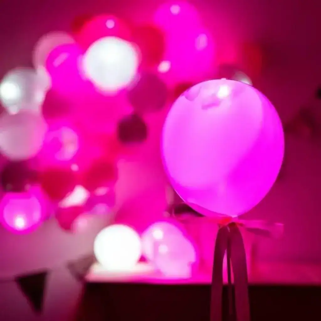 Ballons LED en latex - Rose illooms® 