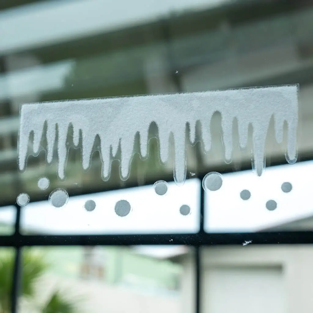 Décorations de Noël autocollante en velours - Flocons