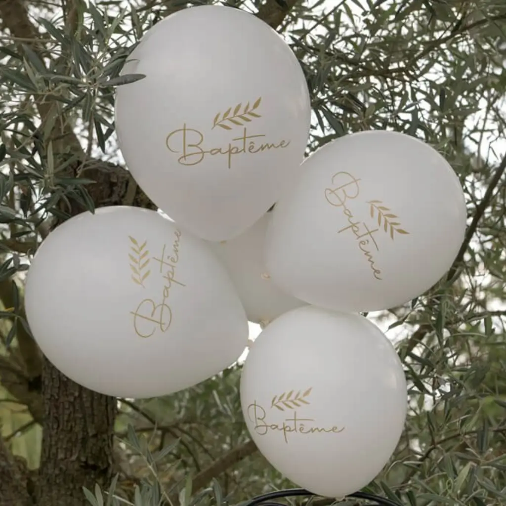 Ballon Baptême - Lot de 6