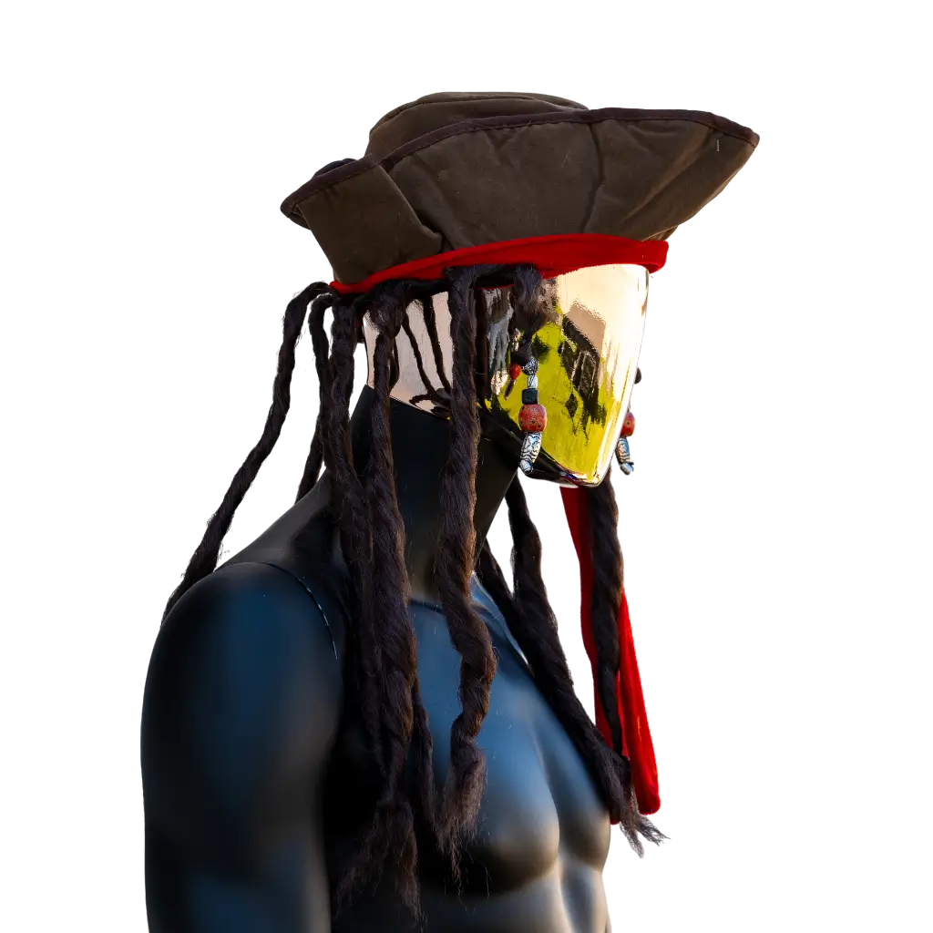 Chapeau de Pirate Jack avec Dreadlocks