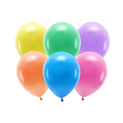 Lot de 10 Ballons de Baudruche Biodégradables Multicolore