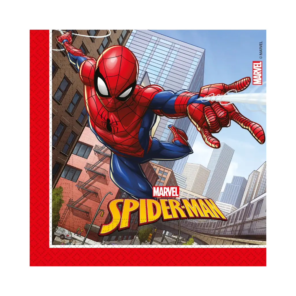 Serviette Spiderman - Lot de 20