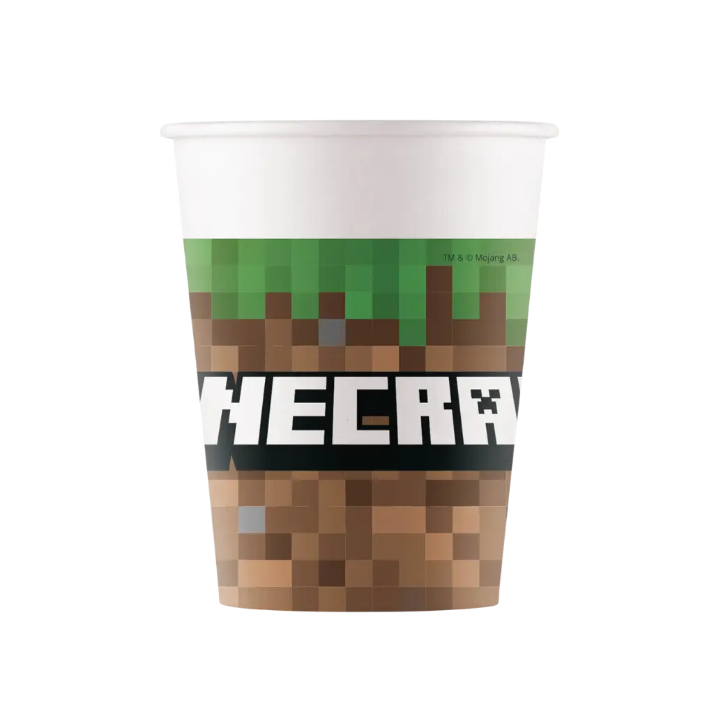 Gobelet en carton Minecraft - 25cl - Lot de 8