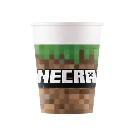 Gobelet en carton Minecraft - 25cl - Lot de 8