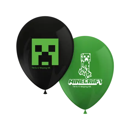 Ballon Minecraft - Lot de 8