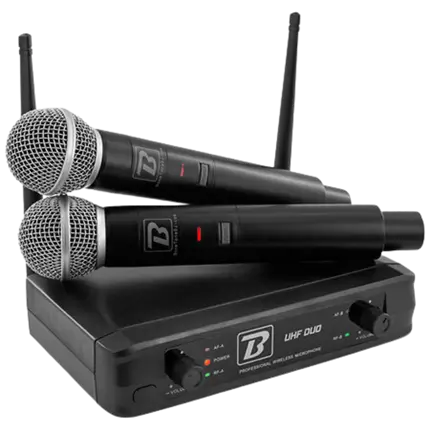 2 Micros Sans Fil BoomTone DJ - UHF Duo