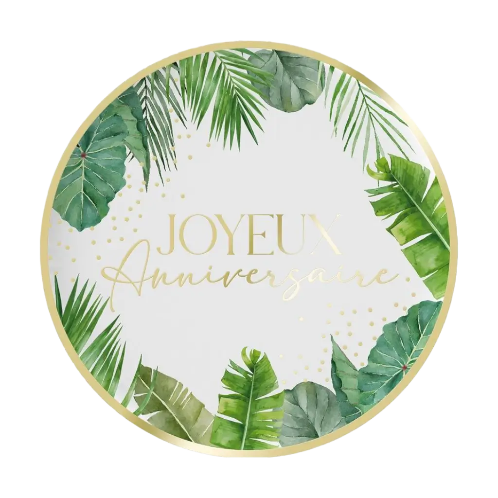 Assiette en papier Tropical Party (Lot de 6)