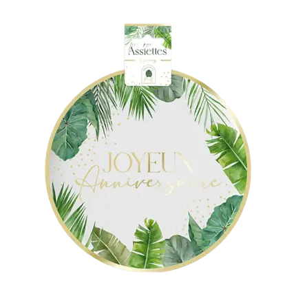 Assiette en papier Tropical Party (Lot de 6)