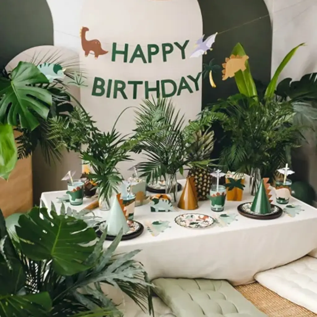 Assiettes d&#39;anniversaire Dinosaures