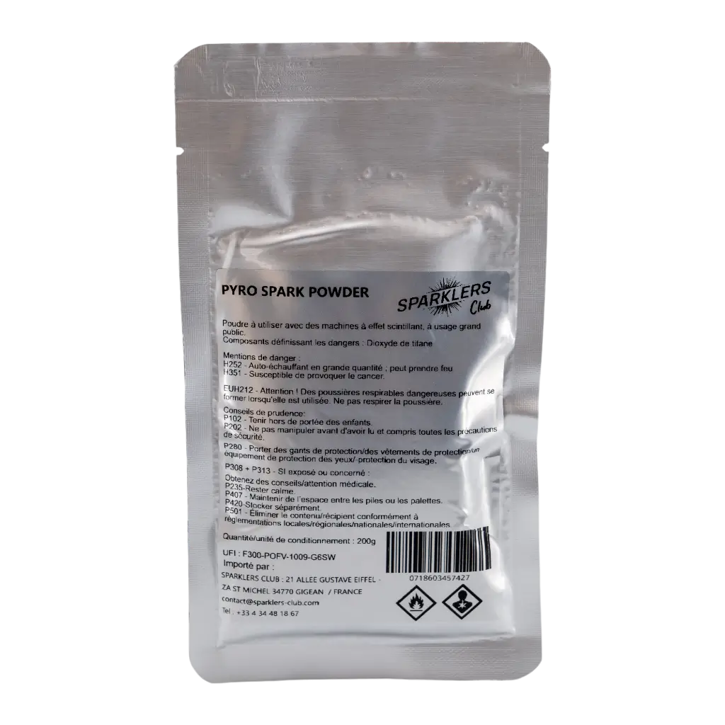 SPARKLERS CLUB® - SACHET DE 200G - PYRO SPARK POWDER 