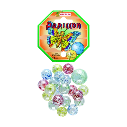 Lot de 20 Billes Papillon +1 Calot