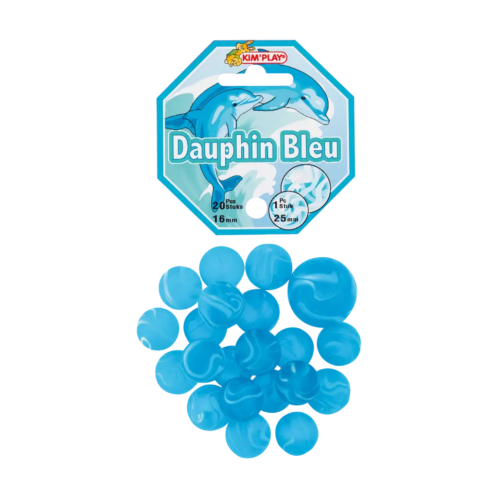 Lot de 20 Billes Dauphin Bleu +1 Calot