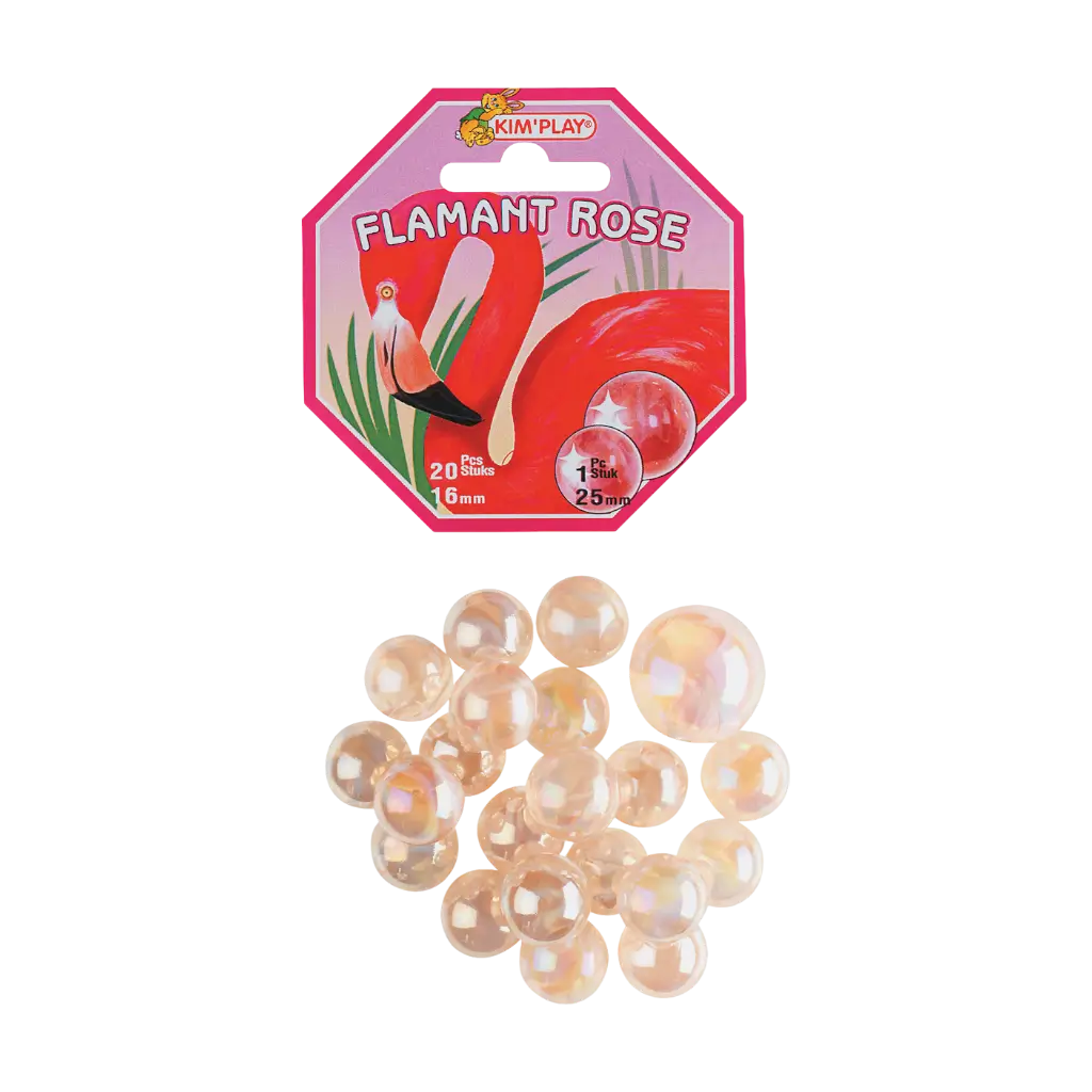 Lot de 20 Billes Flamant Rose +1 Calot