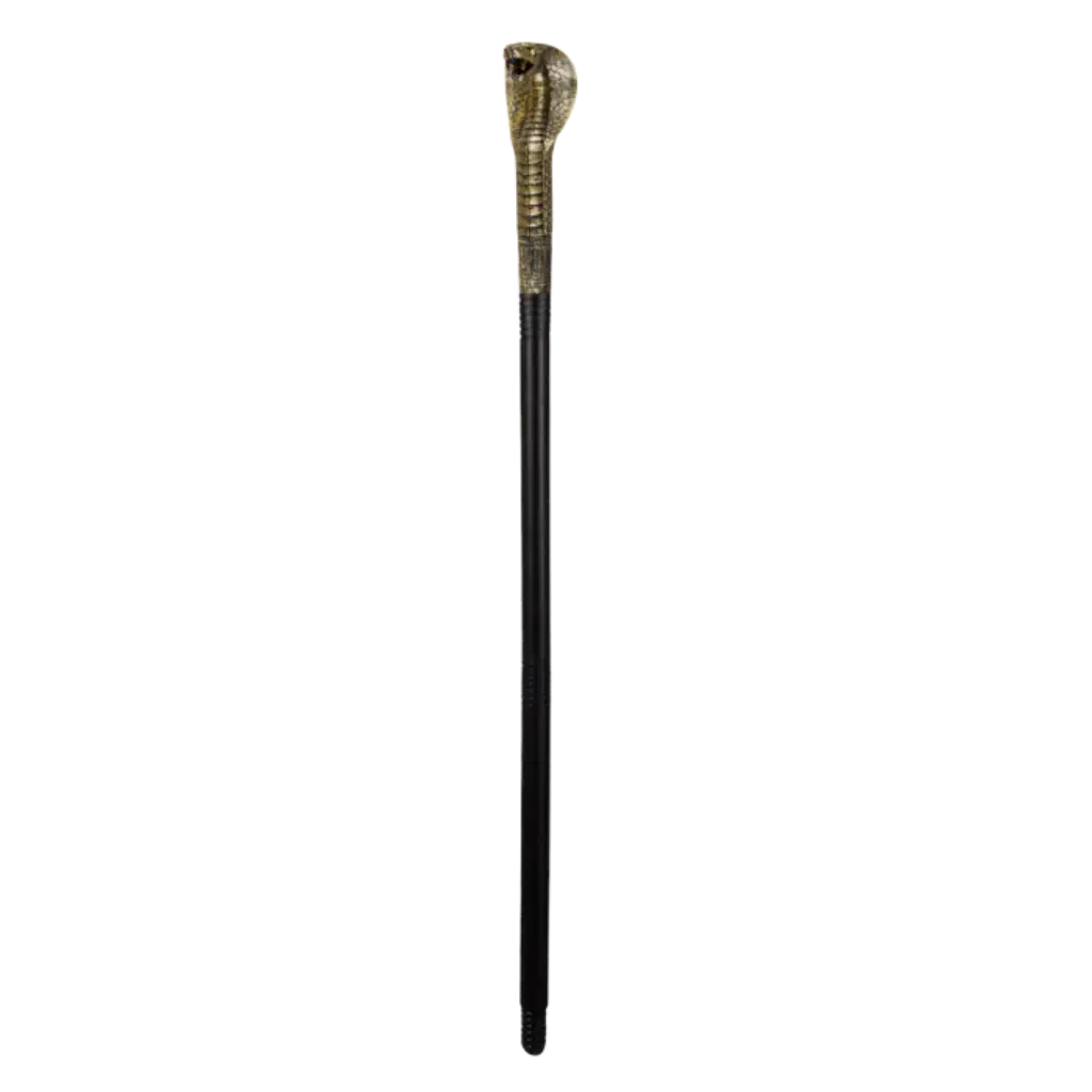 Sceptre Serpent Pharaon Noir et Or – 82 cm