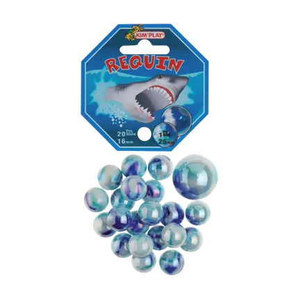 Lot de 20 Billes Requin +1 Calot