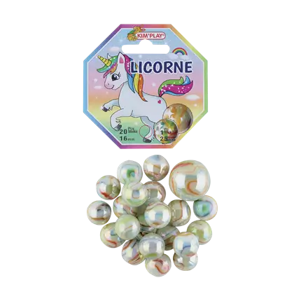 Lot de 20 Billes Licorne +1 Calot