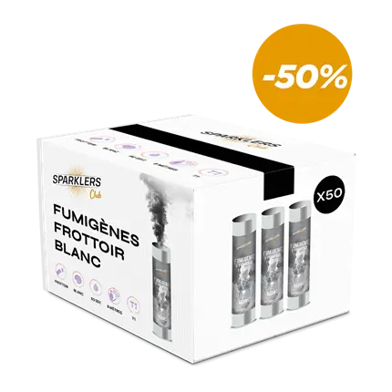 Lot de 50 Fumigènes Frottoir Blancs à -50% (3,33€ht/pièce)