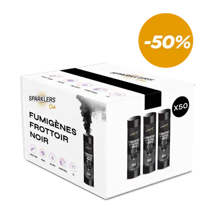 Lot de 50 Fumigènes Frottoir Noirs à -50% (3,33€ht/pièce)