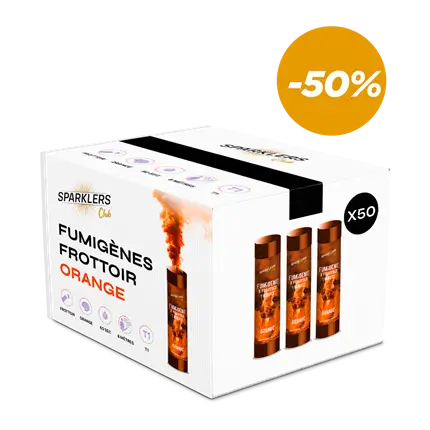 Lot de 50 Fumigènes Frottoir Oranges à -50% (3,33€ht/pièce)