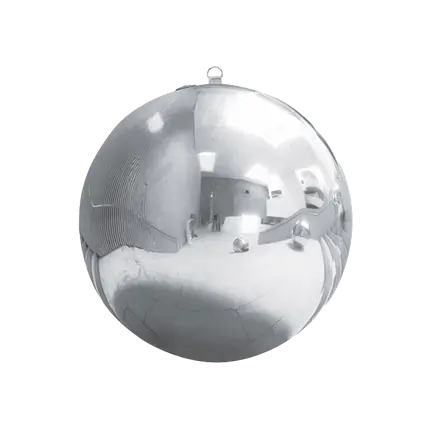 Boule Miroir Gonflable Argentée 40cm – Déco Réutilisable