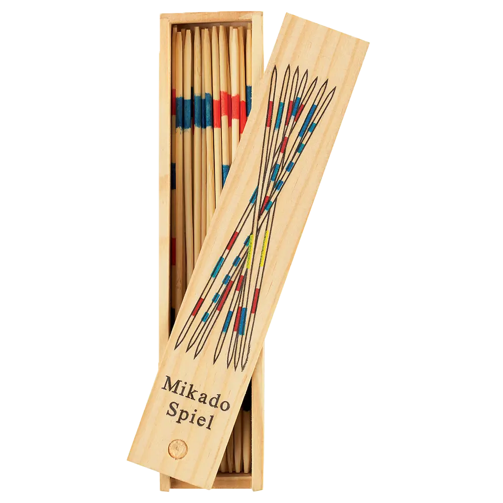 Jeu de Mikado en Bois avec Boîte de Rangement