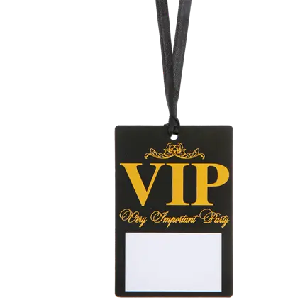 Marque-place VIP Noir & Or - Lot de 10